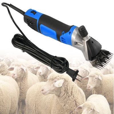 XYEJL 850W Goat Shears, Professional Electric Animal Grooming Shears, 6 Speeds Heavy Duty Farm Livestock Haircut, for Sheep Goat Alpacas Thick Coat and Heavy Duty Animals,Blue-110V