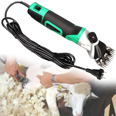 XYEJL 850W Goat Shears, Professional Electric Animal Grooming Shears, 6 Speeds Heavy Duty Farm Livestock Haircut, for Sheep Goat Alpacas Thick Coat and Heavy Duty Animals,Green-220V