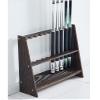 10 Pool Stick Holders, Wooden Cue Rack Floor Pool Cue Organizer/Stand, Game Room Pool Bar Club Pool Table Accessories (Color : Black) view 3