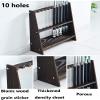 10 Pool Stick Holders, Wooden Cue Rack Floor Pool Cue Organizer/Stand, Game Room Pool Bar Club Pool Table Accessories (Color : Black) view 4