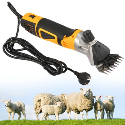 XYEJL 850W Goat Shears, Professional Electric Animal Grooming Shears, 6 Speeds Heavy Duty Farm Livestock Haircut, for Sheep Goat Alpacas Thick Coat and Heavy Duty Animals,Yellow-220V