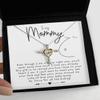Cross Dancing Necklace - Mommy Baby Bump Message Card Jewelry for Mother-to-Be Mom-to-Be Pregnancy Pregnant from Fetus Unborn Child Love Heart Cross R view 1