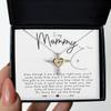 Cross Dancing Necklace - Mommy Baby Bump Message Card Jewelry for Mother-to-Be Mom-to-Be Pregnancy Pregnant from Fetus Unborn Child Love Heart Cross R view 3