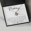 Crown Pendant Necklace - Mommy Baby Bump Message Card Jewelry for Mother-to-Be Mom-to-Be Pregnancy Pregnant from Fetus Unborn Child Love Heart Cross R view 1