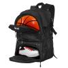 WOLT | Basketball Backpack Large Sports Bag with Separate Ball Holder & Shoes Compartment, Best for Basketball, Soccer, Volleyball, Swim, Gym, Travel(Black) view 1