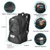 WOLT | Basketball Backpack Large Sports Bag with Separate Ball Holder & Shoes Compartment, Best for Basketball, Soccer, Volleyball, Swim, Gym, Travel(Black) view 3