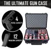 4 Pistol 12 Magazine Doro Gun Case with Custom MyCaseBuilder Foam Insert - IP67 Rated, TSA Approved, American Flag Print view 3