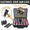4 Pistol 12 Magazine Doro Gun Case with Custom MyCaseBuilder Foam Insert - IP67 Rated, TSA Approved, American Flag Print view 4