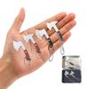 HAOXU MIni Hatchet Pocket Knife Tiny Axe Knife Set Damascus Small Hatchet for Package Opener Box Cutter Outdoor Camping - Set of 4 view 1