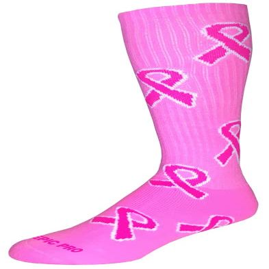 Epic Youth Crew Breast Cancer Awareness Pink Ribbon Socks Pair Pink/Pink 6-8.5 SOCK SIZE (SMALL) PAIR