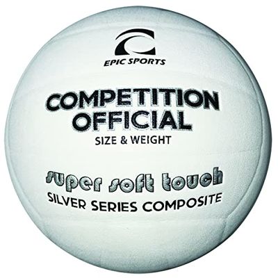 Epic Silver Series Tournament Official Game White/Grey Volleyball Official Size