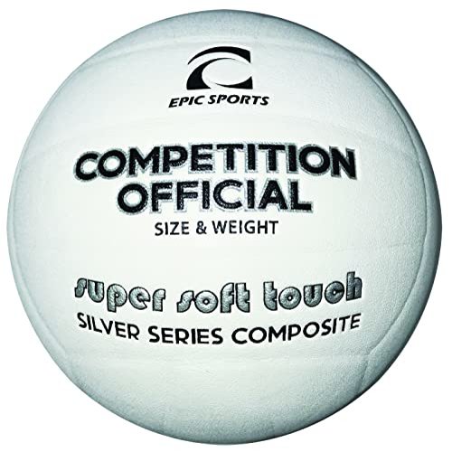 Epic Silver Series Tournament Official Game White/Grey Volleyball Official Size