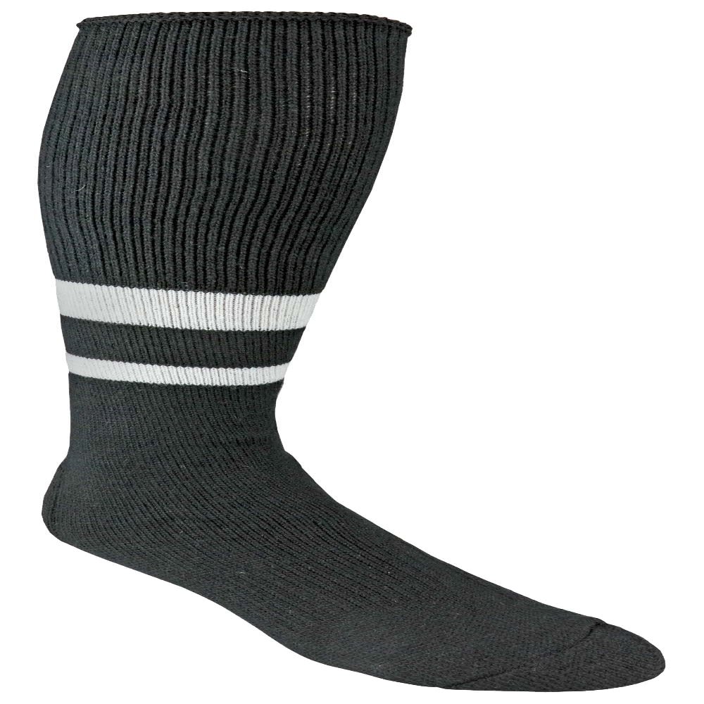 Epic Adult Black/White Soccer Referee Pro Kneehigh/Otc Socks Pair (MEDIUM) SOCK SIZE PR