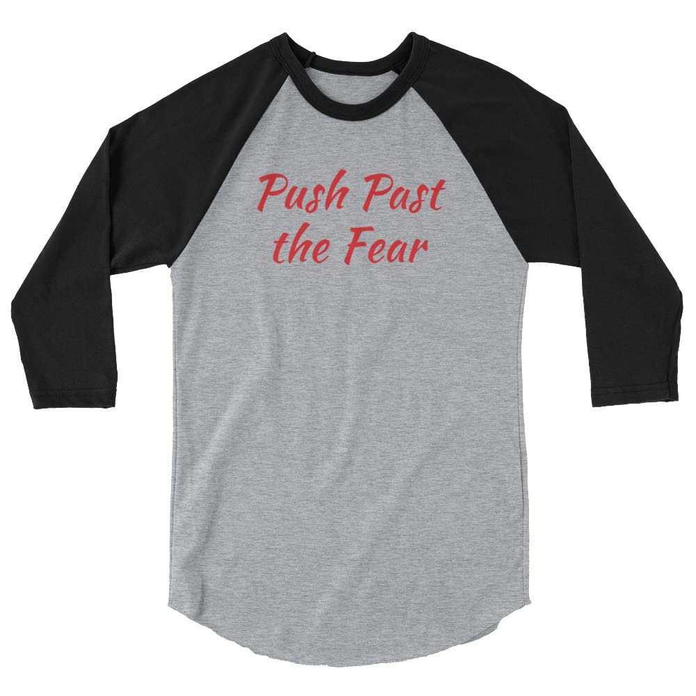 3/4 Sleeve Raglan Shirt Heather Grey/Black