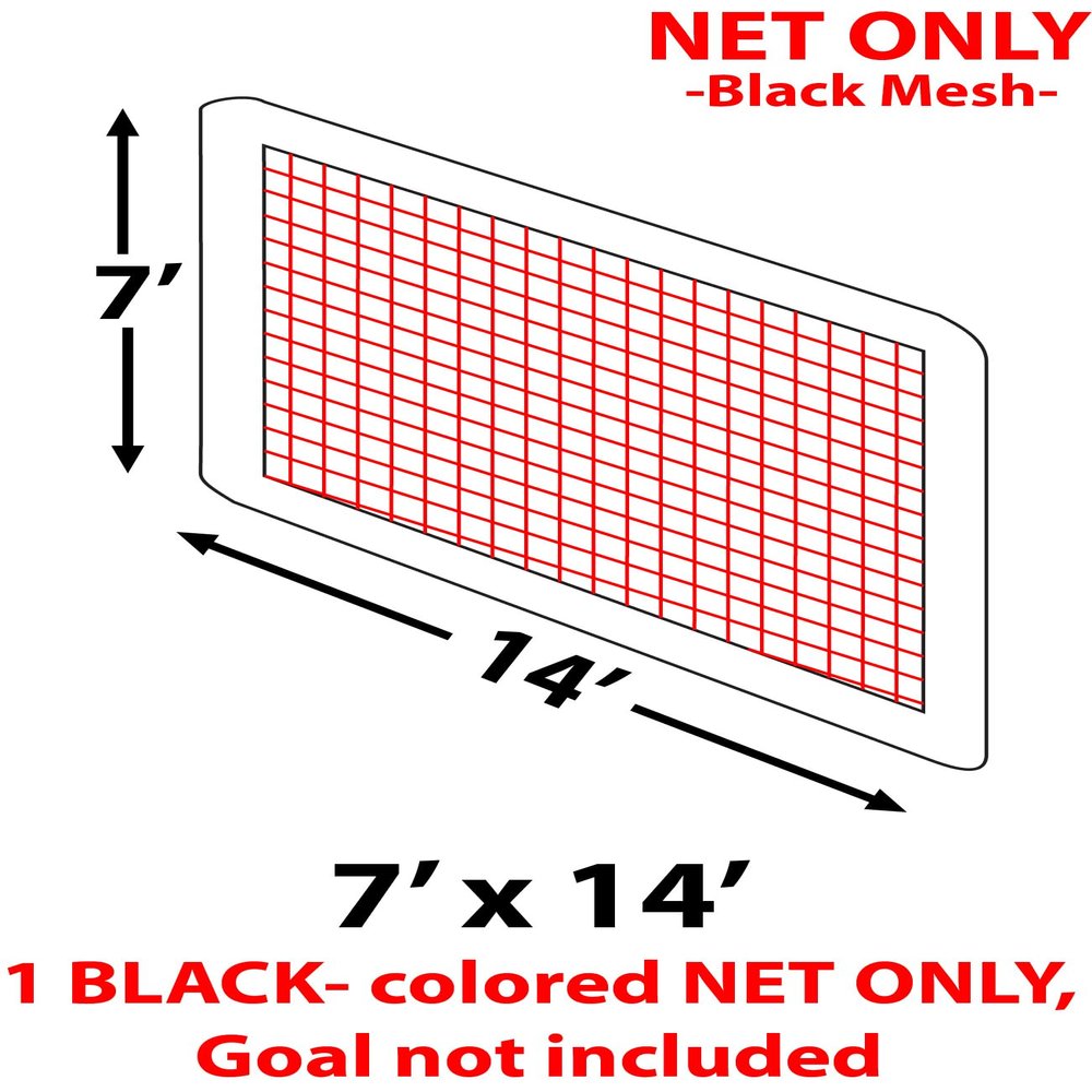 Epic Replacement Nets for Epic Rebounding Goals Black ONE NET (ONLY) for 7' X 14' REBOUNDER-3MM