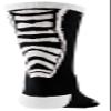 Epic Youth Tiger Striped Calf - Cute Novelty Fun Design Kneehigh/Otc Socks Pair Black/White (SMALL) SOCK SIZE PR view 2