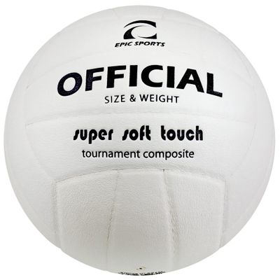 Epic Official Pro Indoor Super Soft White Volleyball Official Size