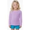 INGEAR Girls Long Sleeve Rash Guard Swim Shirt Outdoor Sports Shirt Lightweight Athletic Tee Protective Quick Dry (Violet, Small) view 1
