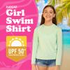 INGEAR Girls Long Sleeve Rash Guard Swim Shirt Outdoor Sports Shirt Lightweight Athletic Tee Protective Quick Dry (Violet, Small) view 2