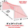 Epic 8 X 24 X 3 X 8 3Mm White Soccer Goal Nets -Each 8 X 24 X 3 X 8 - SN8 (Each) view 1