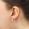 14K Gold Plated Sterling Silver Enamel Color Huggie Hoop Earrings for Women  Wide Range of Vibrant Color Options Available view 2