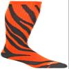 Epic Adult Zebra Stripes - Cute Novelty Fun Design Kneehigh/Otc Socks Pair Orange/Black (LARGE) SOCK SIZE PR view 1