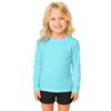 INGEAR Girls Long Sleeve Rash Guard Swim Shirt Outdoor Sports Shirt Lightweight Athletic Tee Protective Quick Dry (Blue Mist, X-Small) view 1
