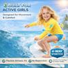 INGEAR Girls Long Sleeve Rash Guard Swim Shirt Outdoor Sports Shirt Lightweight Athletic Tee Protective Quick Dry (Blue Mist, X-Small) view 4