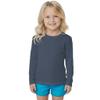INGEAR Girls Long Sleeve Rash Guard Swim Shirt Outdoor Sports Shirt Lightweight Athletic Tee Protective Quick Dry (Marina Blue, X-Small) view 1