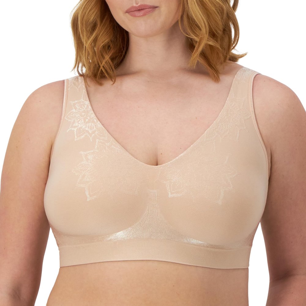 Bali womens Comfort Revolution Comfortflex Fit Wireless Df3484 Bra, Almond Aztec, Large US
