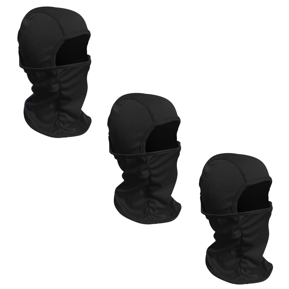 Balaclava Face Mask Multicolor Face Cover for Men Women Skiing Snowboarding Cycling Unisex Breathable Balaclavas (Black, 3)