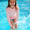 INGEAR Girls Long Sleeve Rash Guard Swim Shirt Outdoor Sports Shirt Lightweight Athletic Tee Protective Quick Dry (Rose, X-Small) view 4