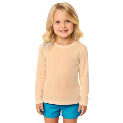 INGEAR Girls Long Sleeve Rash Guard Swim Shirt Outdoor Sports Shirt Lightweight Athletic Tee Protective Quick Dry (Neon Coral, X-Small)