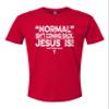 3X-Large Red Mens Normal Isn't Coming Back Jesus is Christian Deluxe Soft T-Shirt view 1