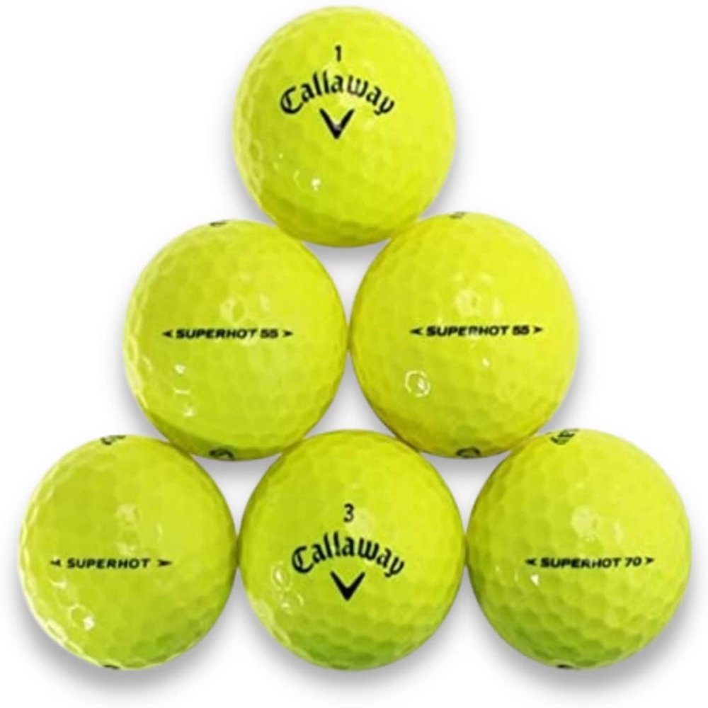 Golf Ball Monkey Recycled Yellow Pro Series Golf Balls Mix 48 Pack - 5A /Mint Used Yellow Golf Balls AAAAA Mix for Callaway Supersoft, for Titleist Trufeel for Taylormade RBZ, Bridgstone e6 etc