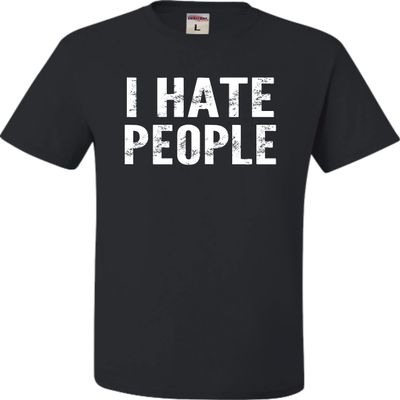 Small Black Youth I Hate People Funny Gift T-Shirt