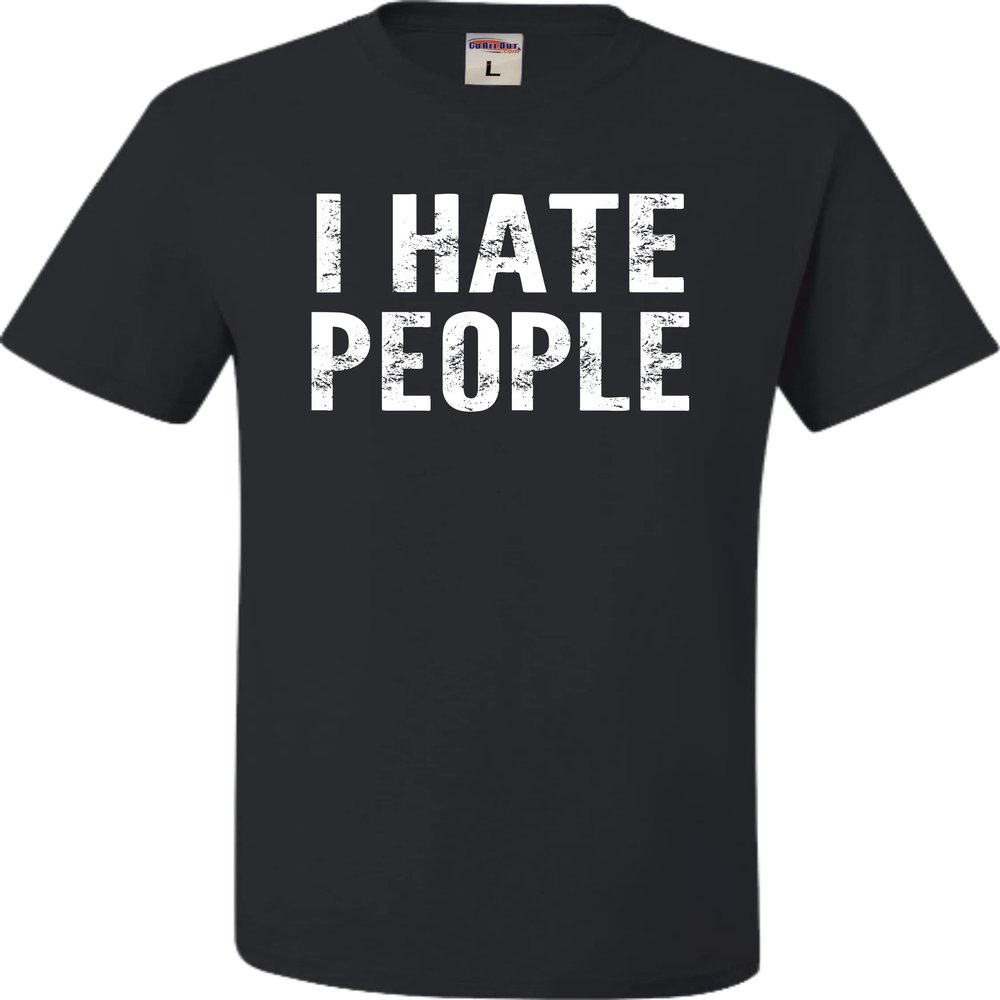 Small Black Youth I Hate People Funny Gift T-Shirt