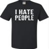 Small Black Youth I Hate People Funny Gift T-Shirt view 1