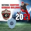 Heritage Pewter 2021-2022 National Champions Georgia Bulldogs 2021-2022 National Champions Magnet | Intricately Crafted Metal Pewter view 2