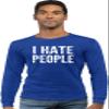 3X-Large Royal Mens I Hate People Funny Gift Long Sleeve T-Shirt view 2