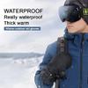 YINYUXIA 1 Pair Ski Gloves Thermal Mittens for Snowmobile Windproof Winter Snowboard Gloves for Men Women Skiing with Wrist Leashes view 2