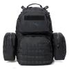 Akmax.cn MOLLE II Medium Rucksack  Classic Military Tactical Backpack with Detachable Side Pouches & Upgraded Internal Frame for Enhanced Comfort (50L, Black) view 1