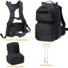 Akmax.cn MOLLE II Medium Rucksack  Classic Military Tactical Backpack with Detachable Side Pouches & Upgraded Internal Frame for Enhanced Comfort (50L, Black) view 2