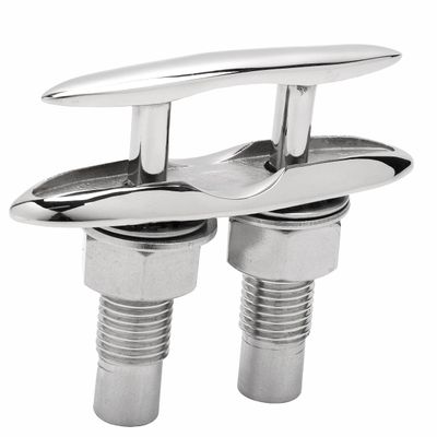 SUNOOM Pull Up Boat Cleats 316 Stainless Steel Hidden Flush Mount 6 Inch Retractable Boat Claet, Marine Cleat Pop Up Boat Cleats,Popup Cleat Yacht Marine Boat Dock Cleats Dock Boat Deck Cleat