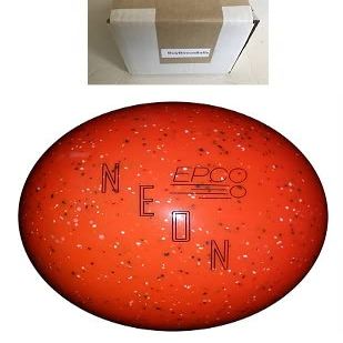 BuyBocceBalls - EPCO Duckpin Bowling Balls - - (4 3/4 inch- 3lbs. 10 oz.) Single - Neon Speckled - Orange - Made in USA