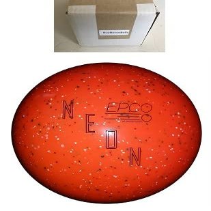 BuyBocceBalls - EPCO Duckpin Bowling Balls - - (4 3/4 inch- 3lbs. 10 oz.) Single - Neon Speckled - Orange - Made in USA