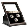 Show Box 3 Slots V Style Championship Rings Wooden Display case Shadow Box with Slanted Glass Window for Football Rings Basketball Hockey Sports Championship Rings - Rings are Not Included  view 2