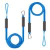Bungee Dock Line Boat Accessories - Pontoon, Jet Ski, Kayak Accessories with 316 Stainless Steel Clip (4ft & 6ft) 02-Blue view 1