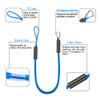 Bungee Dock Line Boat Accessories - Pontoon, Jet Ski, Kayak Accessories with 316 Stainless Steel Clip (4ft & 6ft) 02-Blue view 2