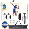 Volleyball Net Outdoor - Includes 32x3 Feet Regulation Size Net, 8.5-Inch PU Volleyball, Carrying Bag, Boundary Lines, Steel Poles & Pump - Volleyball Net for Backyard, Beach, or Pool view 1